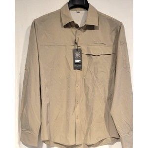 Alimens & Gentle Long Sleeve Vented Fishing Quick Dry UPF 50+ UV Sun Mens Medium